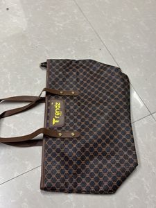 Stylish Brown Monogram Tote Bag
