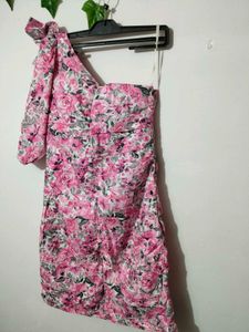 Floral One Shoulder Mini Dress