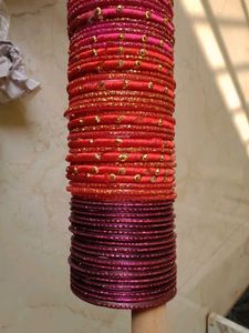 Vibrant Stack of Embellished Bangles
