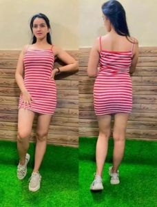 Striped Sleeveless Mini Dress