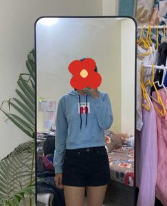 Light Blue "Vogue" Graphic Hoodie