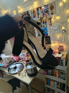 Black Heeled Sandals