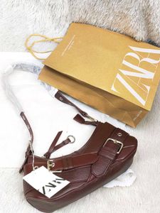 Zara Burgundy Shoulder Bag