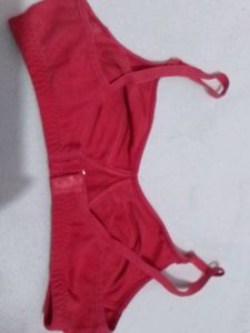 Red Non Paded Bra Panty Set . Size 30