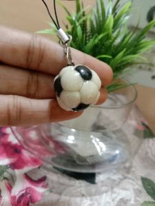 Handmade Soccer Ball Charm Keychain