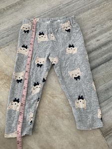 Cute Cat Print Leggings for Girls