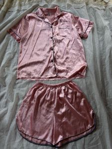 Thailand imported Satin Pajama Set - Pink