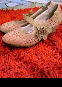 3. Chic Beige Cutout Mary Jane Heels