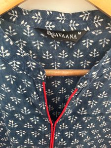 Blue Cotton Kurta For Women