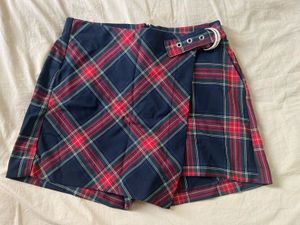 Tartan Skirt with Buckle Detail