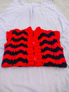 Beautiful Red Knitted Top