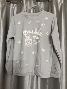 Cute Grey Bunny Graphic Sweatshirt