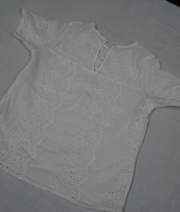 White Broderie Anglaise Top