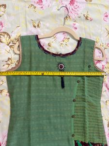 Stylish green and wine kurta
