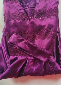 Elegant Purple Ethnic Gown