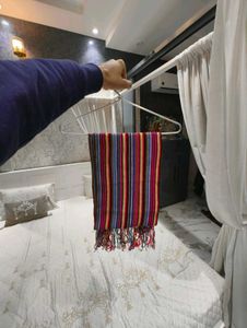 Colorful Striped Scarf with Tassels
