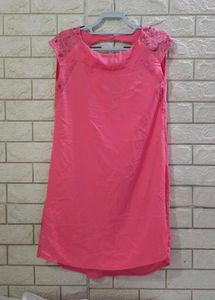 H&M Pink Lace-Shoulder Shift Dress