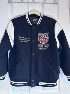 Zara Black Cats Varsity Jacket- unisex