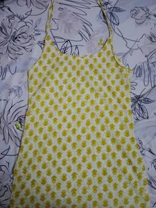 Yellow Floral Print Tank Top