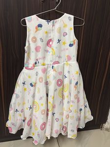 Cute Kids Dress with Donut Print