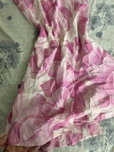 Floral Print satin  Mini Dress