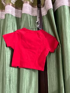 bonkers Red Cropped T-Shirt