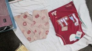 Cute Baby Dress Set | Maroon Top & Printed Bottom