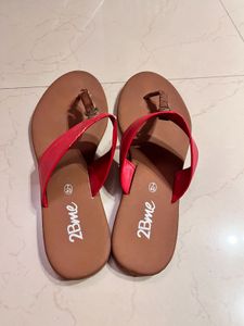 2Bme Trendy Red Flat Sandal