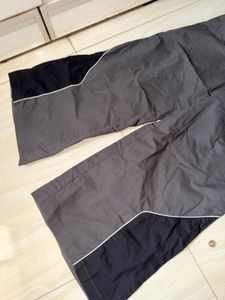 Grey Wide Leg Track Pants