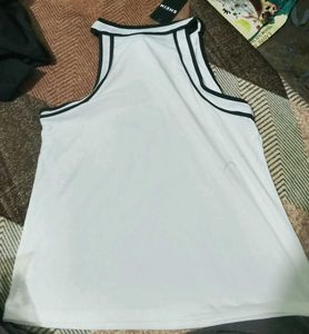 White Sleeveless Tank Top