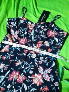 Tokyo Talkies Navy Blue Floral Midi Dress Trendy👗