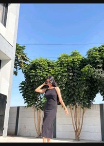 Sleek Black Maxi Dress
