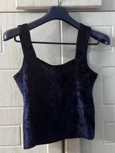 🌂✨Velvet Square Neck Crop Top