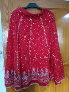 Stunning Red Embellished Lehenga Choli