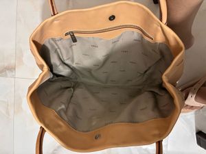 Classic Beige Leather Handbag