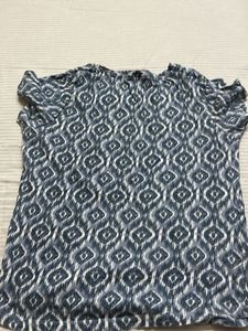 Blue Geometric Print T-Shirt