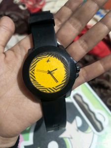 Fastrack Black &amp; Yellow Watch