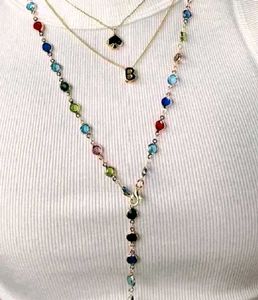 Y2k Multicolored Crystal Necklace