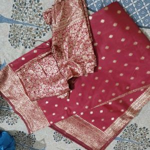 Elegant Red Banarasi Silk Saree