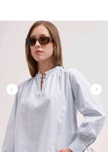 RED TOKYO TALKIES Blue and White Striped Top