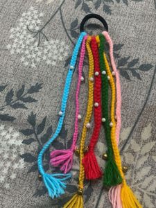 Boho Braided Hair Tie with Beads &amp; Bells