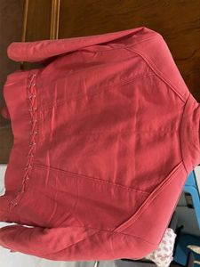 Stylish Pink Lace-Up Jacket