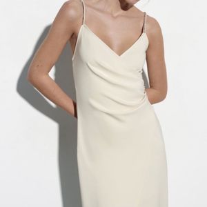 Zara Limited Edition Rhinestone Slit MIDI Dress