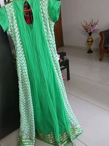 Elegant Green Kurta with Mirror Work