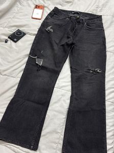 Distressed Black Jeans