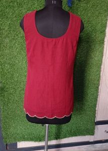 Beaded Red Ethnic top
