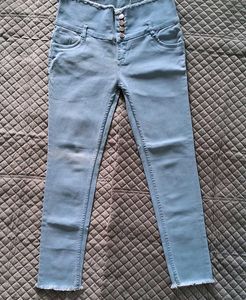 Blue High-Waisted Jeans