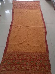 Orange Dupatta with Red Border