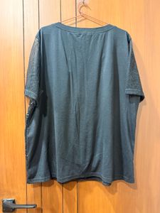 sequence Floral Embellished T-Shirt