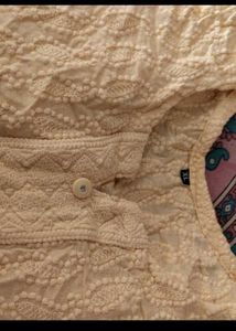 Yellow Embroidered Chikankari Kurti